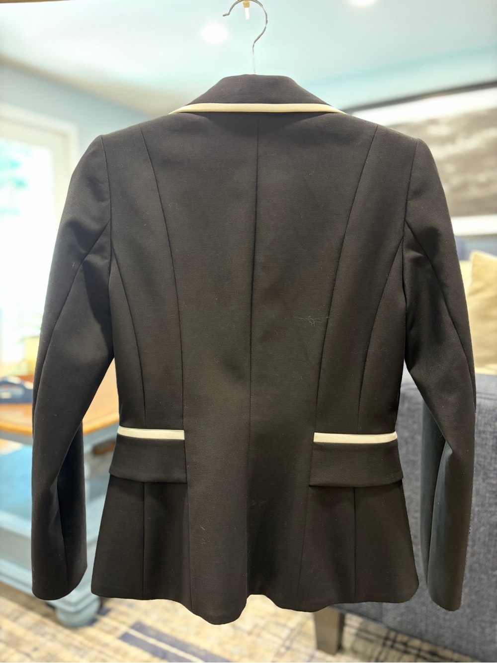 White House Black Market Black Blazer with White Trim - Picture 3 of 7